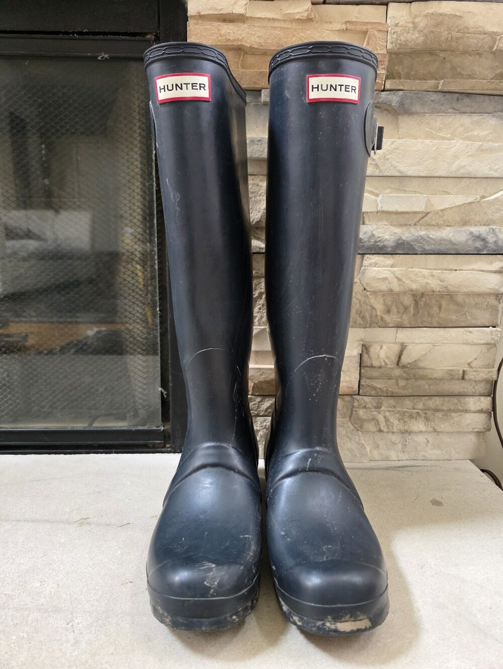Hunter Women's Original Tall Rain Boots Black Knee High 7M/8F
